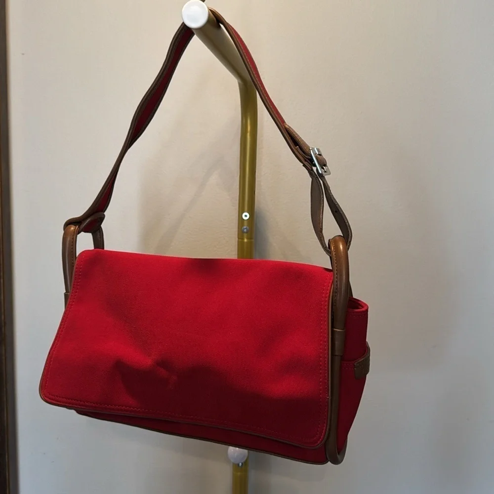 Anne Klein red handbag or shoulder bag EUC